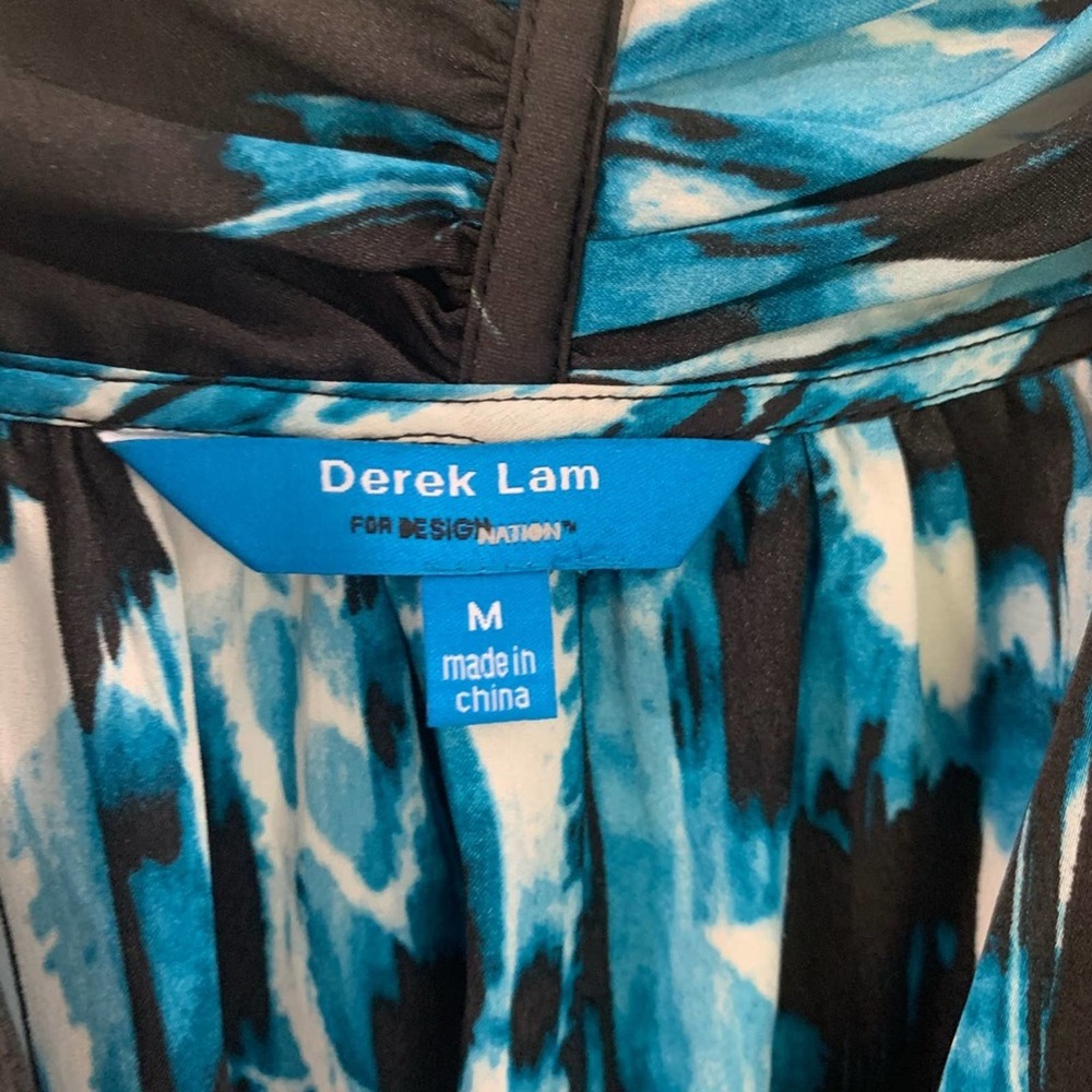 Derek Lam Faux Wrap Halter Bubble Hem Dress Medium - Picture 5 of 10